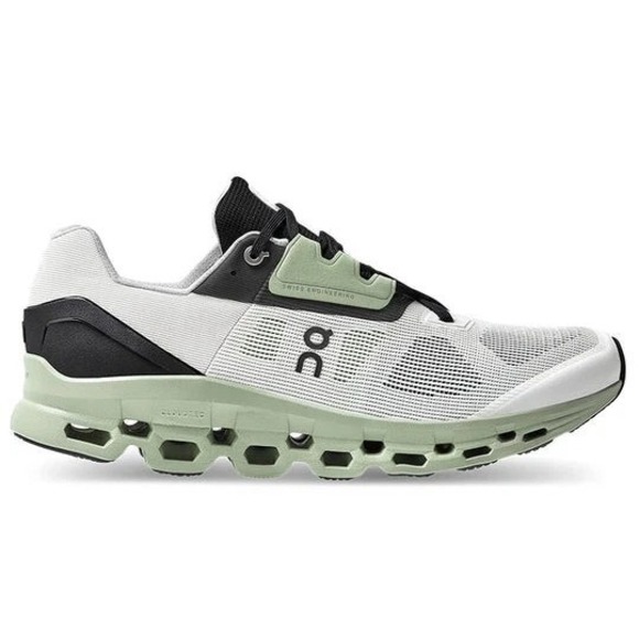 Men's 11‎ M - On Cloudstratus 39.99212 Sneakers White Black Green Running Shoes